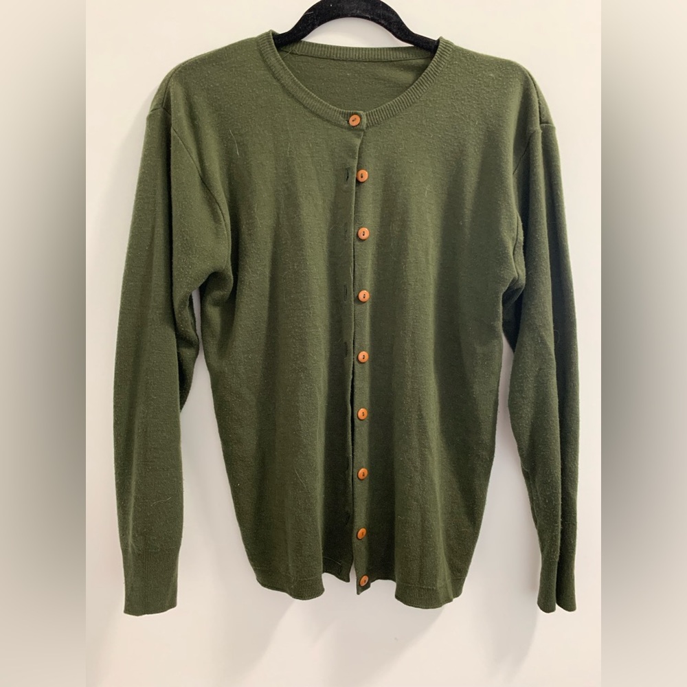 Forest green cardigan